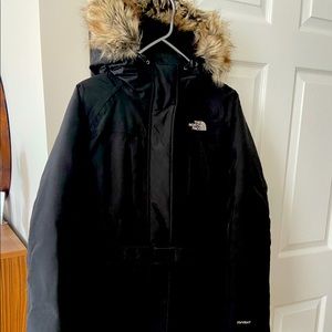 North Face knee length winter coat
